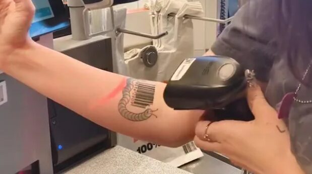 Red Bull barcode tattoo